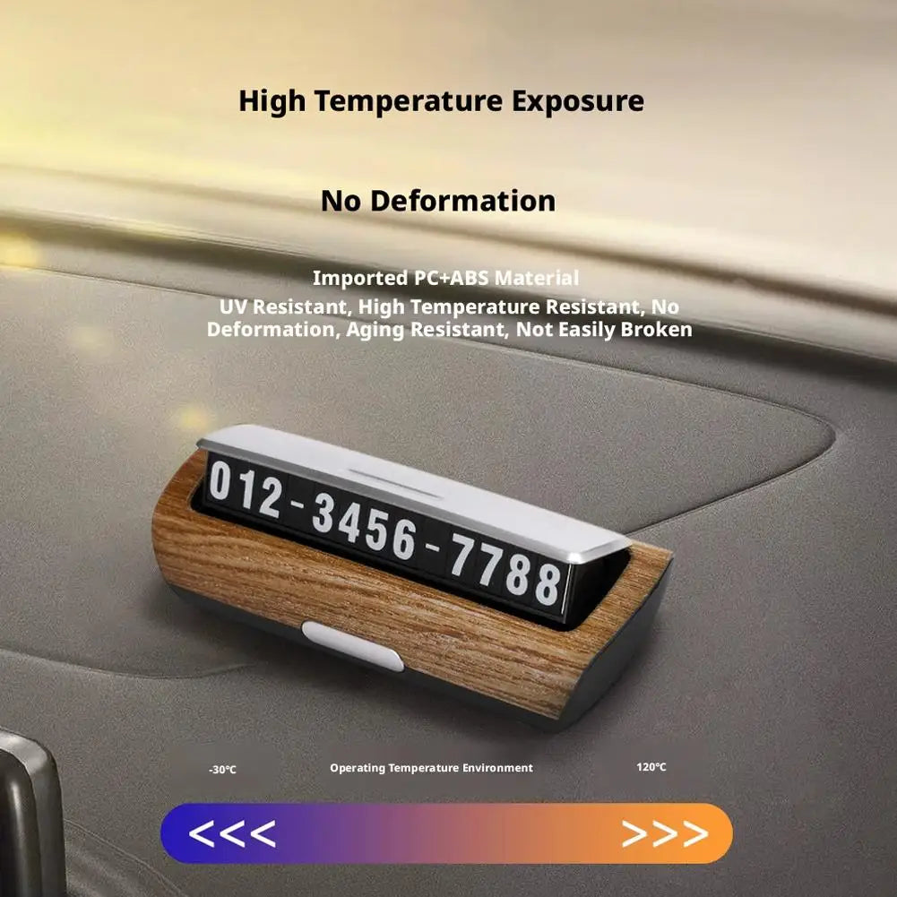 Temporary Parking Card with Hidden Phone Number – Dashboard Sign Parking Dashboard Sign SPOT