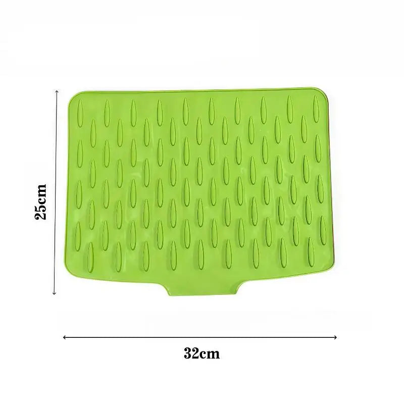 Silicone Dish Drying Mat – BPA-Free Non-Slip Sink Drain Pad Dish Drying Mat SPOT Green S