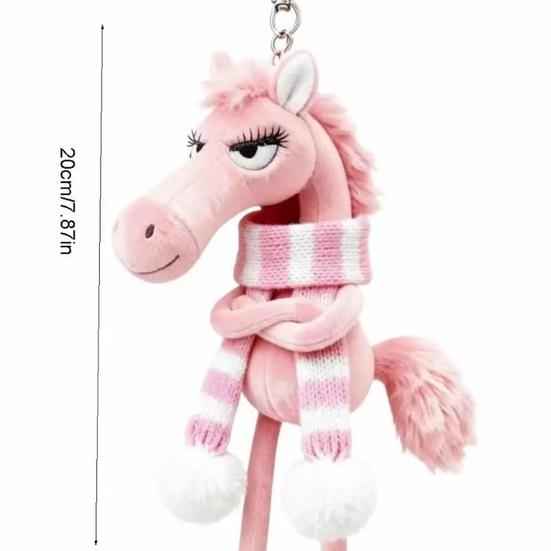 Plush Pony Keychain – Year of the Horse Cartoon Mascot Toy Plush Keychain SPOT