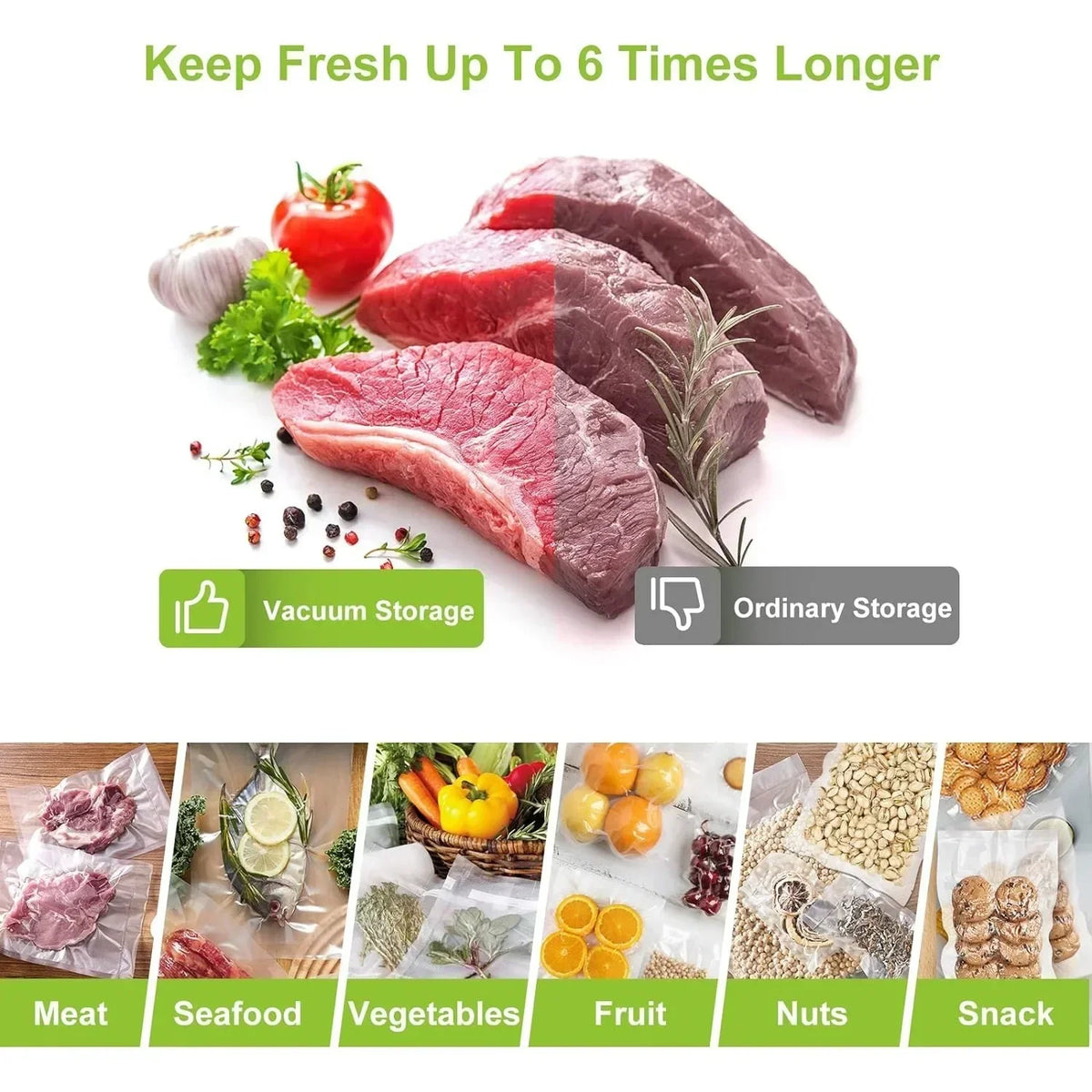 Vacuum Sealer Bags Roll – Microwave Safe & Food Grade Food Storage Bags SPOT