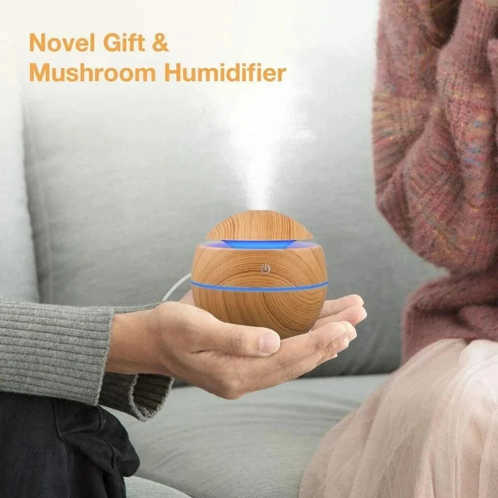 Mini Wood Grain USB Humidifier & Essential Oil Diffuser Humidifier Diffuser SPOT