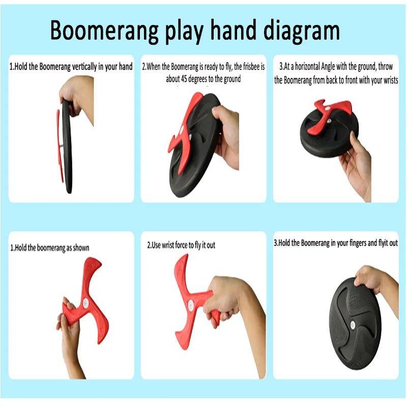 2-in-1 Flying Boomerang Toy – EVA Outdoor Toy for Kids & Dogs Outdoor Boomerang Toy SPOT