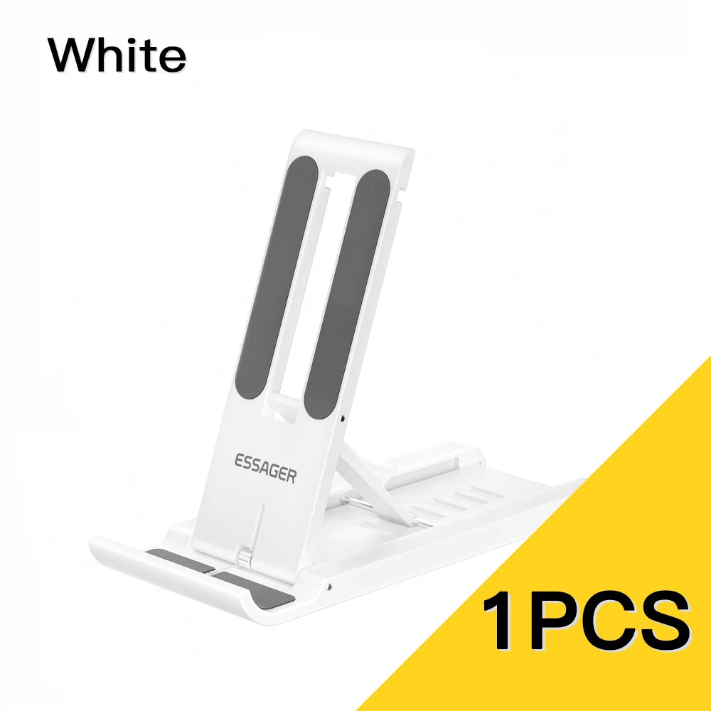 Essager Foldable Phone & Tablet Stand – 6-Angle Desk Holder Phone Desk Stand SPOT White