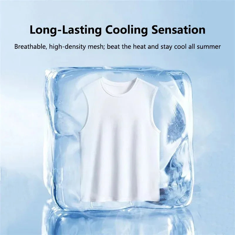 Men's Ice Silk Mesh Tank Top – Quick-Dry Gym Sports Vest Men's Sports Vest SPOT