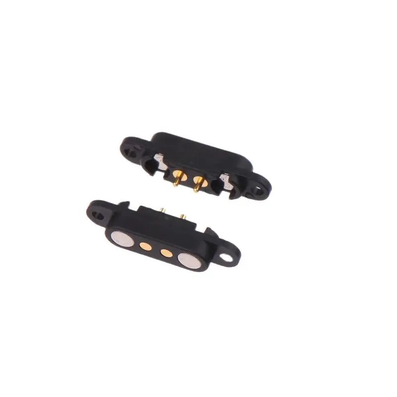 Waterproof 2.54mm Pogo Pin Connector 2A DC Power Socket Pair Pogo Pin Connector SPOT Black B
