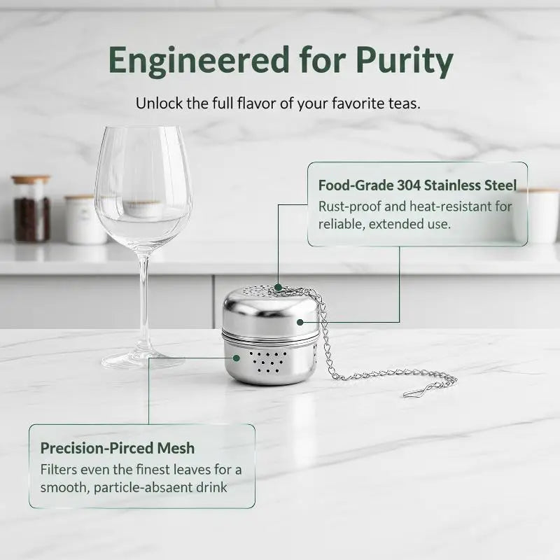 304 Stainless Steel Cylindrical Tea Infuser with Chain Tea Infuser SPOT