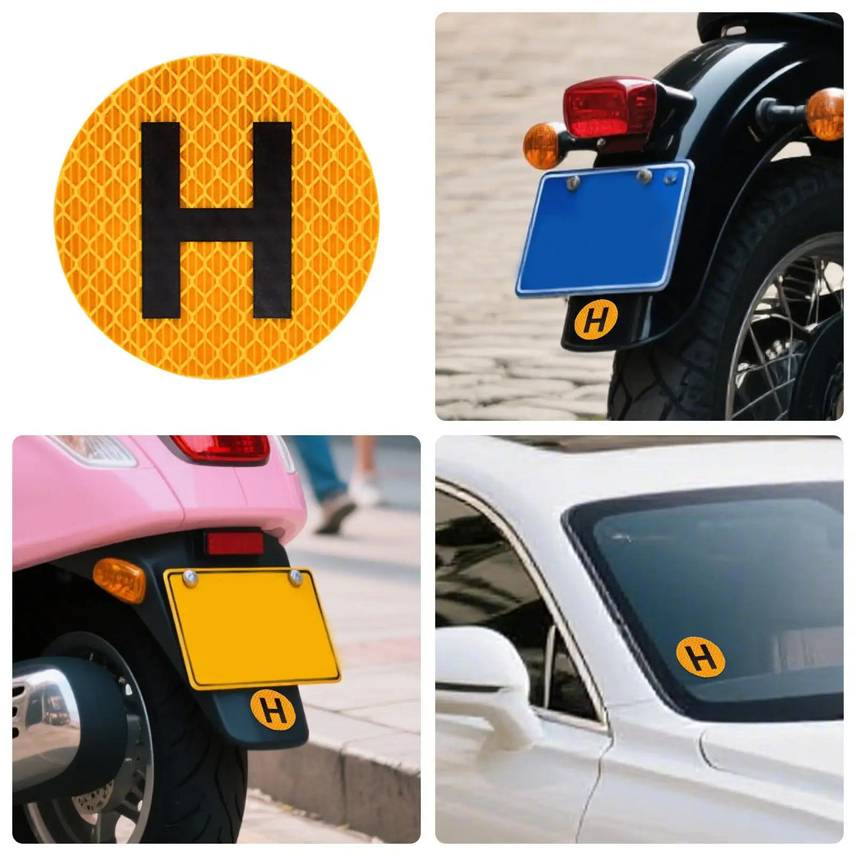 Magnetic Car Sticker – Reusable H Sign Bumper Decal Badge Magnetic Car Decal SPOT