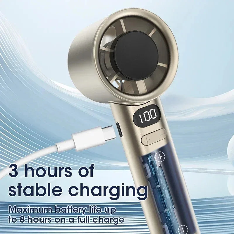Bladeless Handheld Fan 120 Speeds – USB Rechargeable Portable Handheld Bladeless Fan SPOT