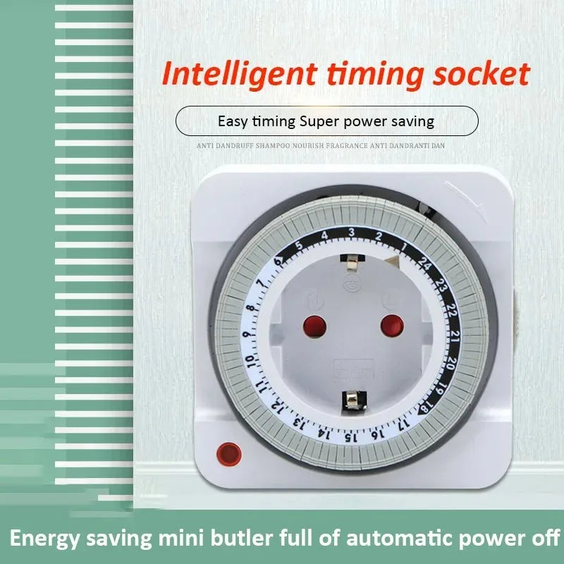 Mechanical Countdown Timer Switch EU Plug – 24H Auto Cycle Timer Switch SPOT