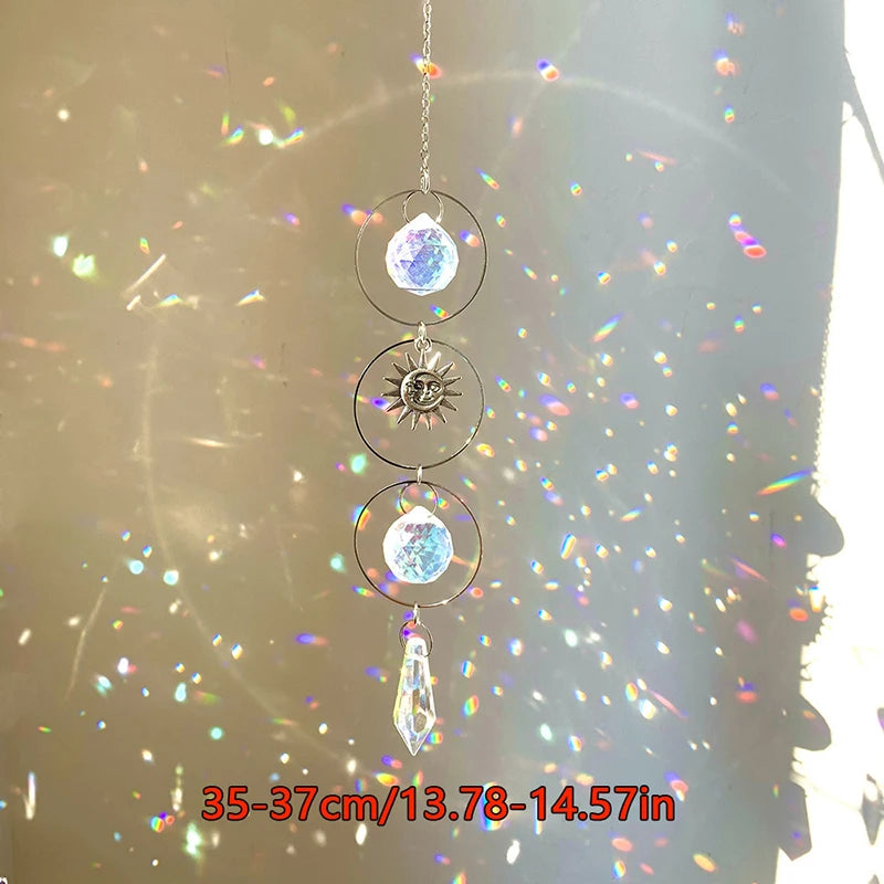 Crystal Suncatcher Wind Chime – Rainbow Prism Pendant Decor Crystal Suncatcher SPOT