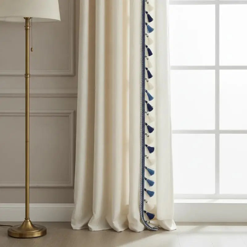 European Lace Curtain Tassels – Decorative Trim, Multi-Color Decorative Tassel Trim SPOT