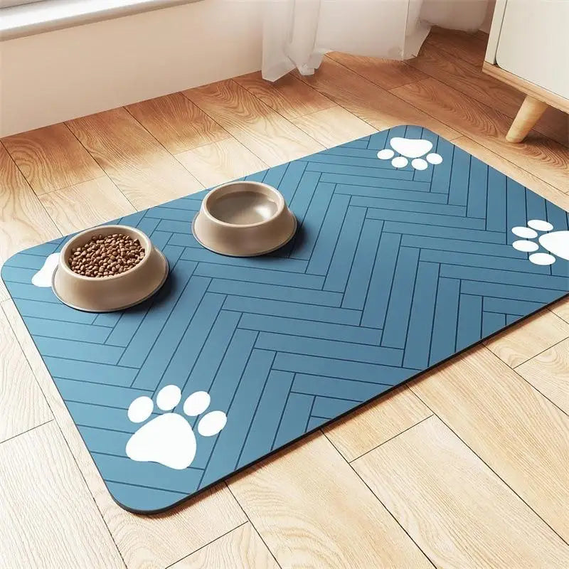 Absorbent Diatomaceous Pet Placemat – Non-Slip Food & Water Mat Pet Feeding Mat SPOT