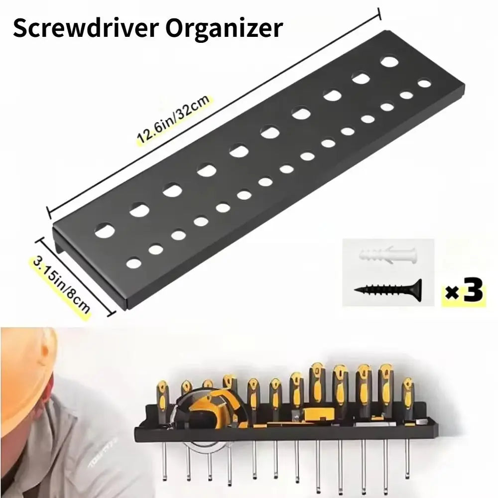 Wall-Mounted Heavy Duty Steel Tool Rack – Garage Organizer Wall Tool Rack SPOT
