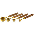 Gold-Plated Measuring Cup & Spoon Set – Rosewood Handle, 4-Pc Measuring Cup Set SPOT Min