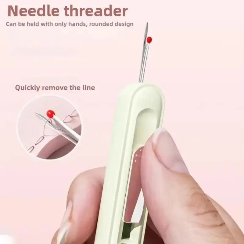 2-in-1 Needle Threader & Seam Ripper – Retractable Sewing Tool Sewing Tool SPOT