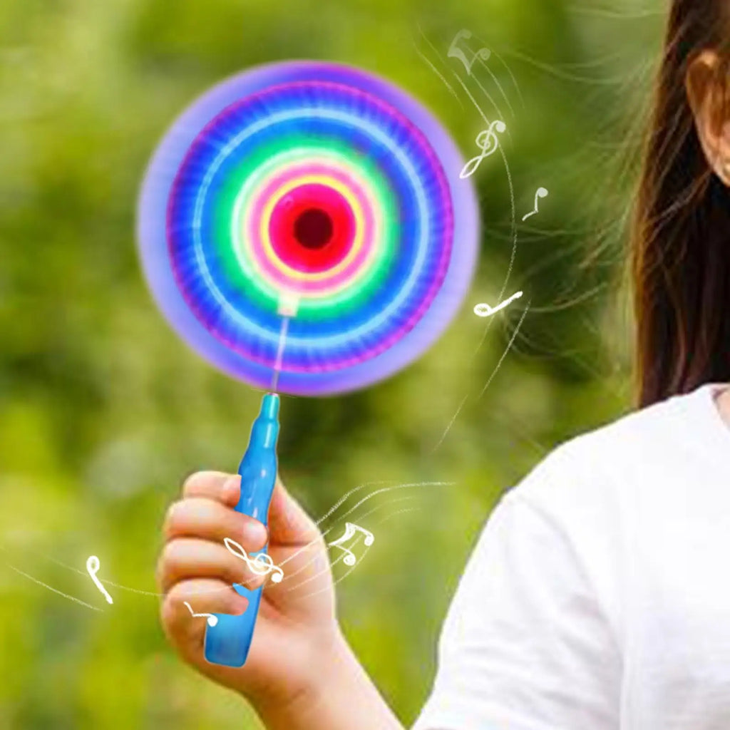 LED Music Windmill Spinner – Rainbow Flashing Light-Up Toy Light-Up Spinner Toy SPOT