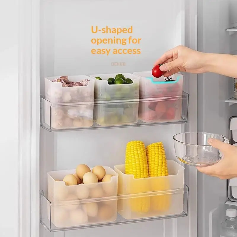 Food-Grade PP Fridge Side Door Storage Box | Clear Organizer Fridge Storage Box SPOT