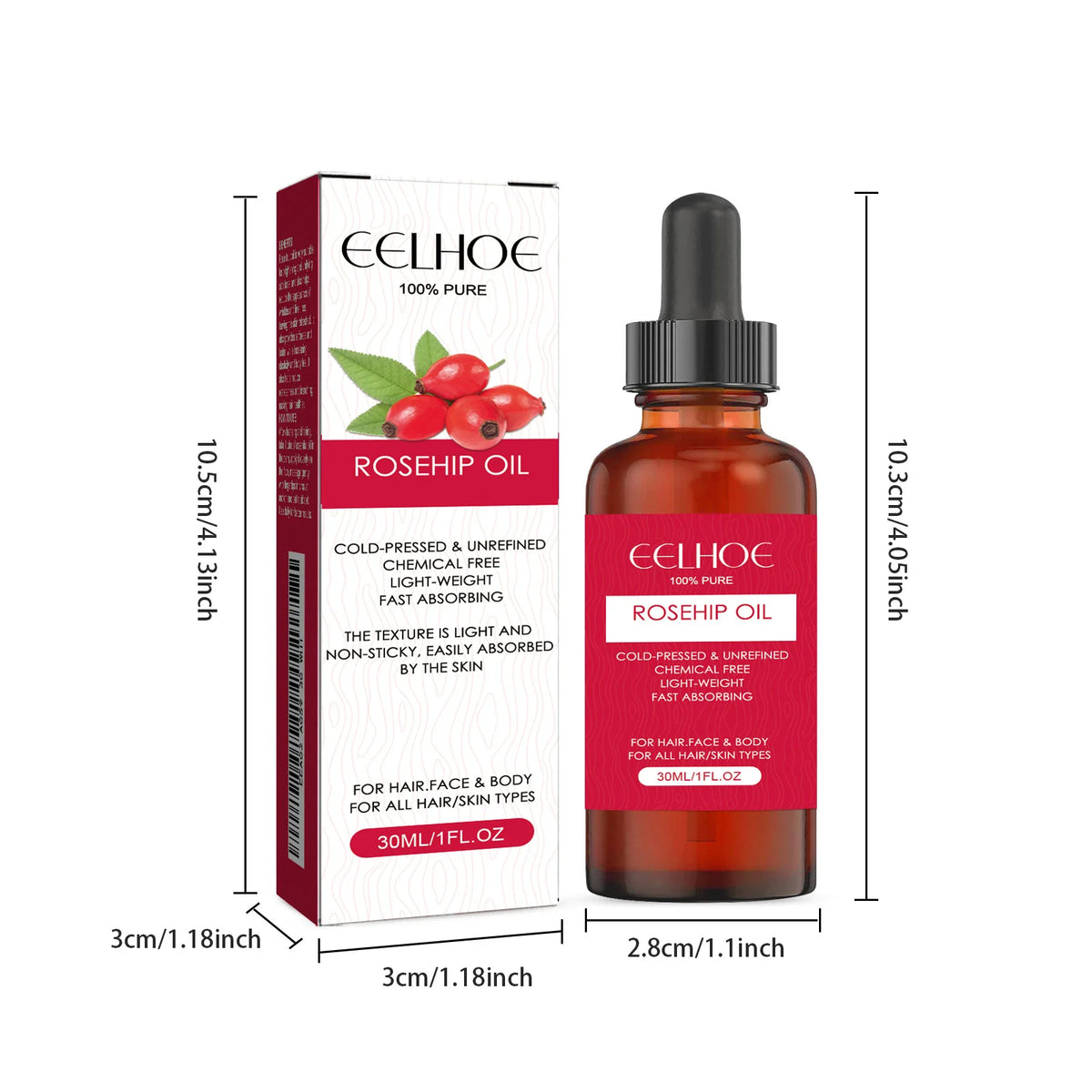 EELHOE Rosehip Facial Oil – Moisturizing & Firming 30ml Facial Skincare Oil SPOT