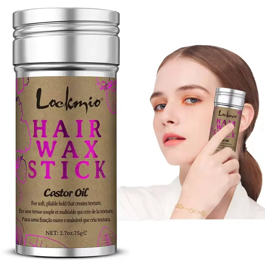 LOCKMIO Hair Wax Stick with Castor Oil – Strong Hold Edge Styler Hair Wax Stick SPOT
