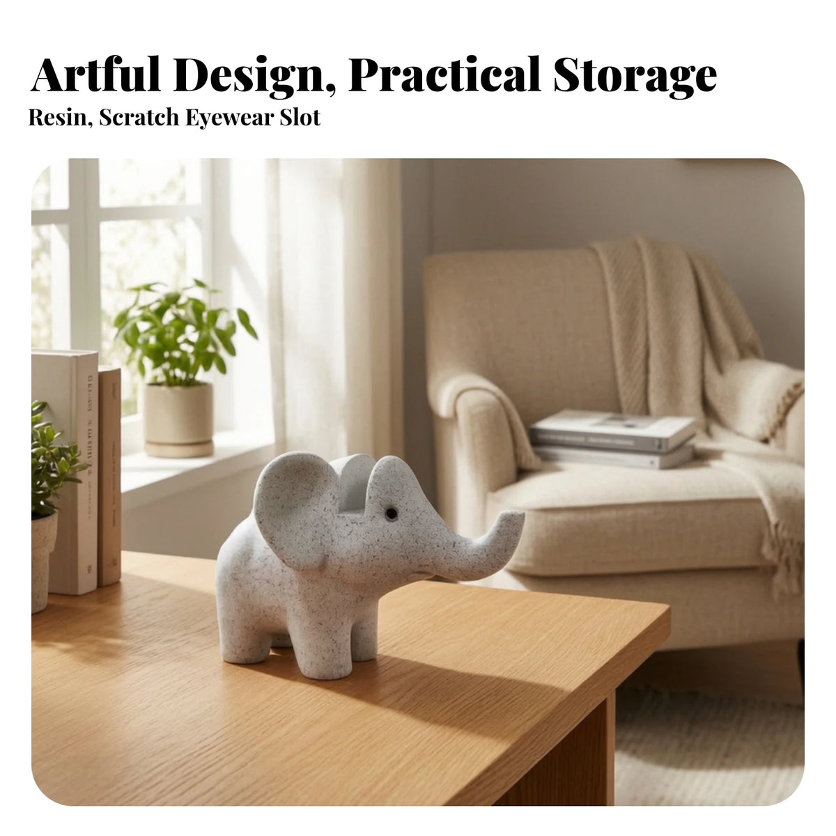 Elephant Eyeglass Holder – Resin Glasses Stand for Desk Eyeglass Holder Stand SPOT
