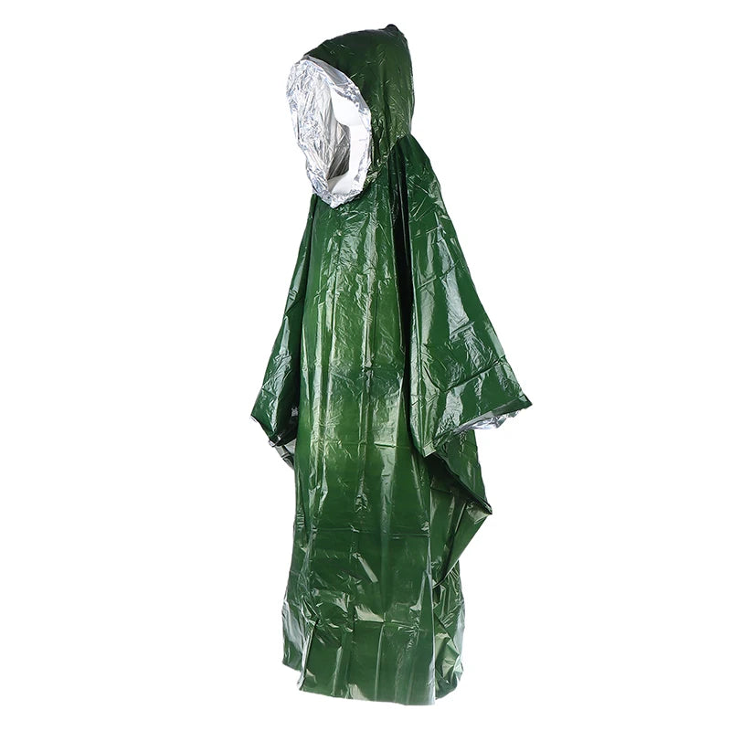 Waterproof Emergency Rain Poncho & Thermal Blanket – Hooded Emergency Rain Poncho SPOT