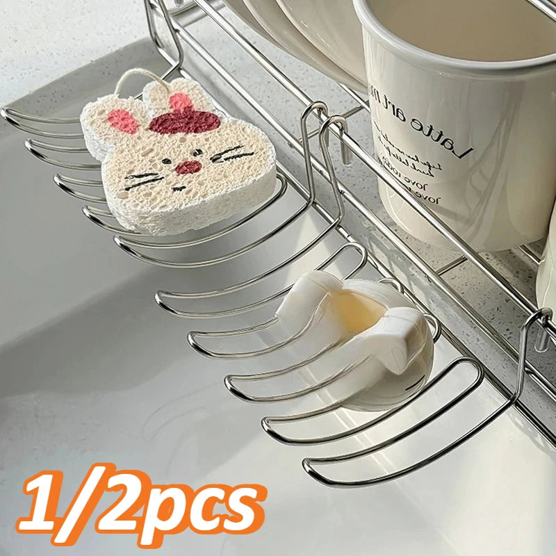 Stainless Steel Sink Drain Basket Hanging Rack – Space Saving Sink Drain Basket SPOT