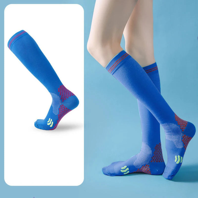 Unisex Compression Socks – Breathable Sport Running & Cycling Compression Sport Socks SPOT Blue