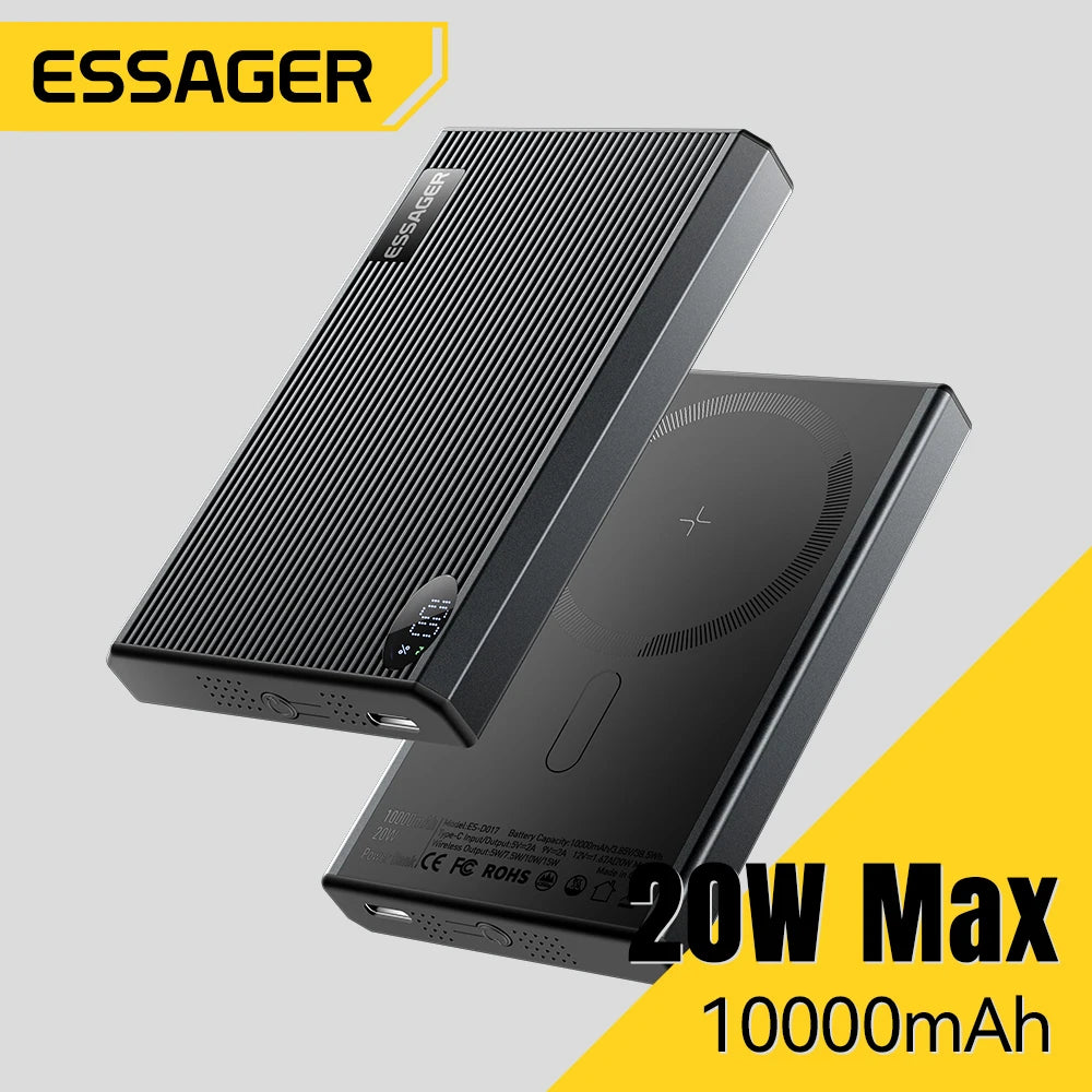 Essager 10000mAh Magnetic Power Bank 20W Wireless Charging Wireless Power Bank SPOT