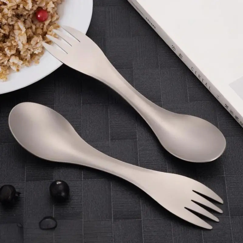 Titanium Camping Spork – Lightweight Fork Spoon for Hiking Camping Spork SPOT