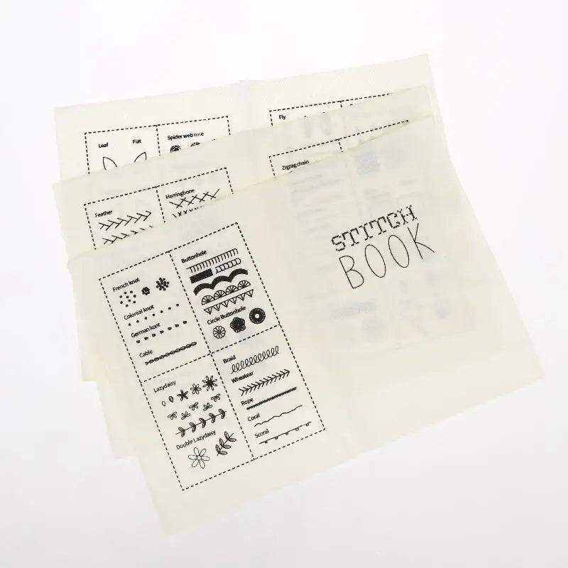 Embroidery Pattern Book – Handmade Fabric Cover DIY Tutorial Embroidery Craft Book SPOT