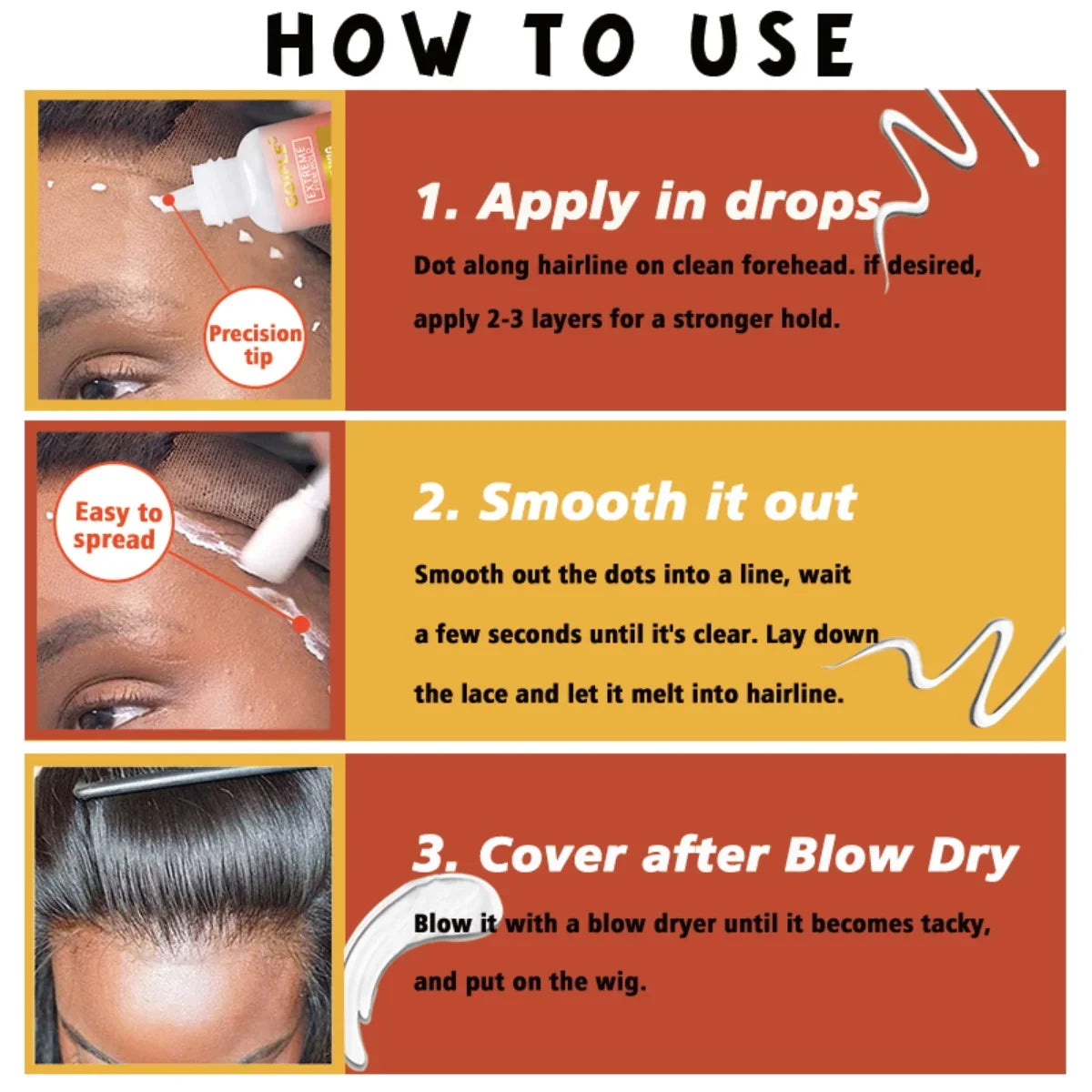 Goiple Lace Wig Adhesive – Waterproof Invisible Hold Glue Wig Bonding Adhesive SPOT
