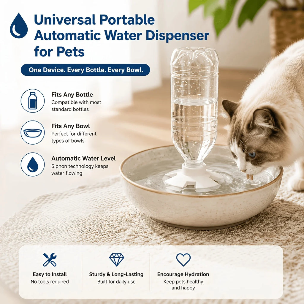 3D Printed Universal Pet Water Dispenser Bottle Adapter Cap Pet Water Adapter SPOT