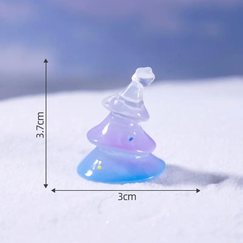 Mini Translucent Resin Christmas Figurines – Snowman & Tree Christmas Resin Figurine SPOT A1