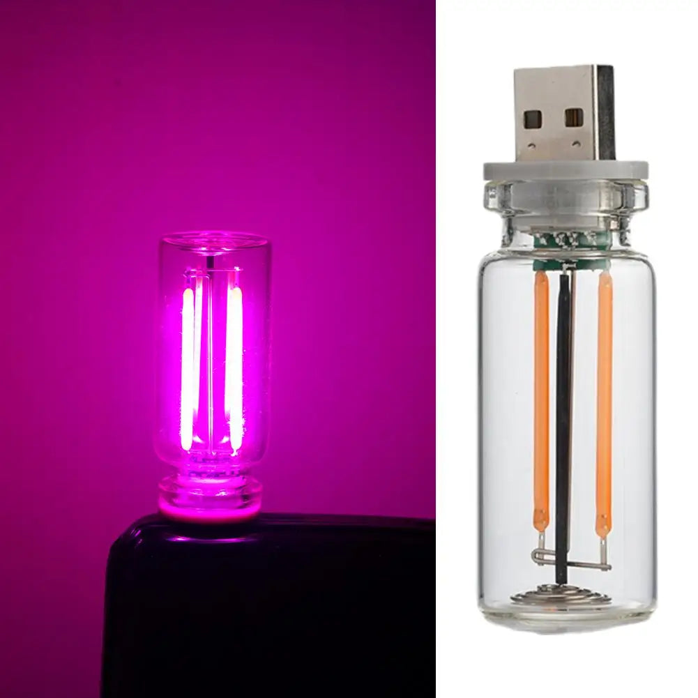 USB LED Filament Night Light – Touch Dimmer Atmosphere Lamp USB Atmosphere Lamp SPOT Pink