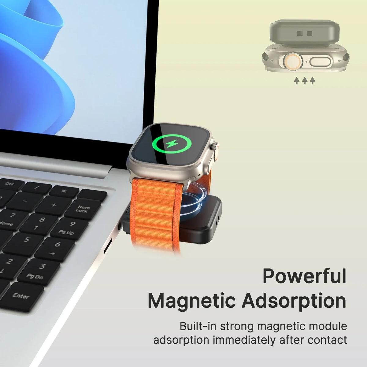 VIKEFON Magnetic Wireless Apple Watch Charger Dock USB-C Wireless Watch Charger SPOT