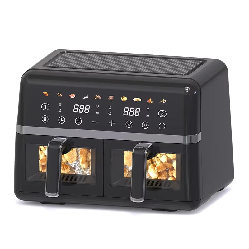 DUTRIEUX 9L Dual Basket Digital Air Fryer – 2800W Touch Screen Dual Basket Air Fryer SPOT