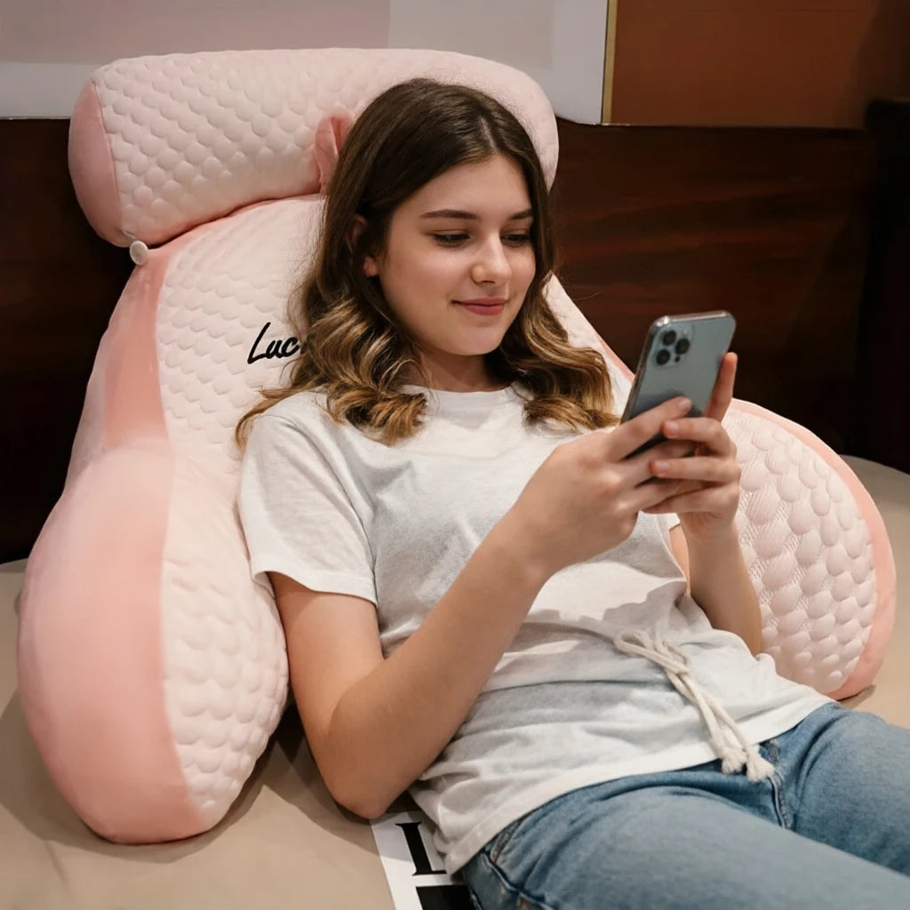 Ergonomic Reading Pillow – Adjustable Lumbar Back Support Cushion Reading Support Pillow SPOT