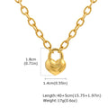Heart Pendant Bracelet – 18K Gold Plated Stainless Steel Chain Link Bracelet SPOT Necklace-NC-2026G