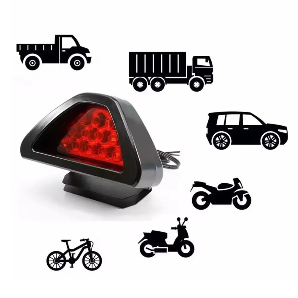 F1 Style Triangle LED Brake Light 12V – Car & Motorcycle LED Brake Light SPOT
