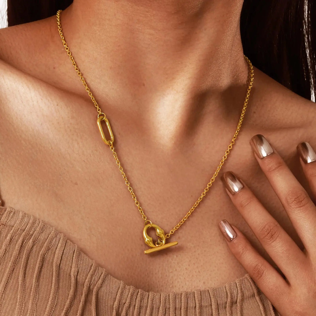 Minimalist Adjustable OT Buckle Chain Necklace – Women's Gift Chain Necklace SPOT Default Title