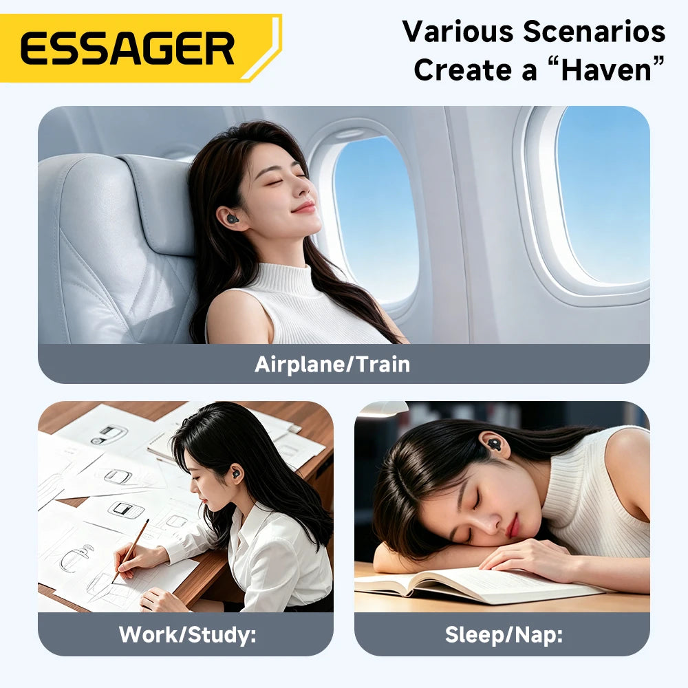 Essager Silicone Sleep Earplugs 45–49dB Noise Blocking Silicone Earplugs SPOT