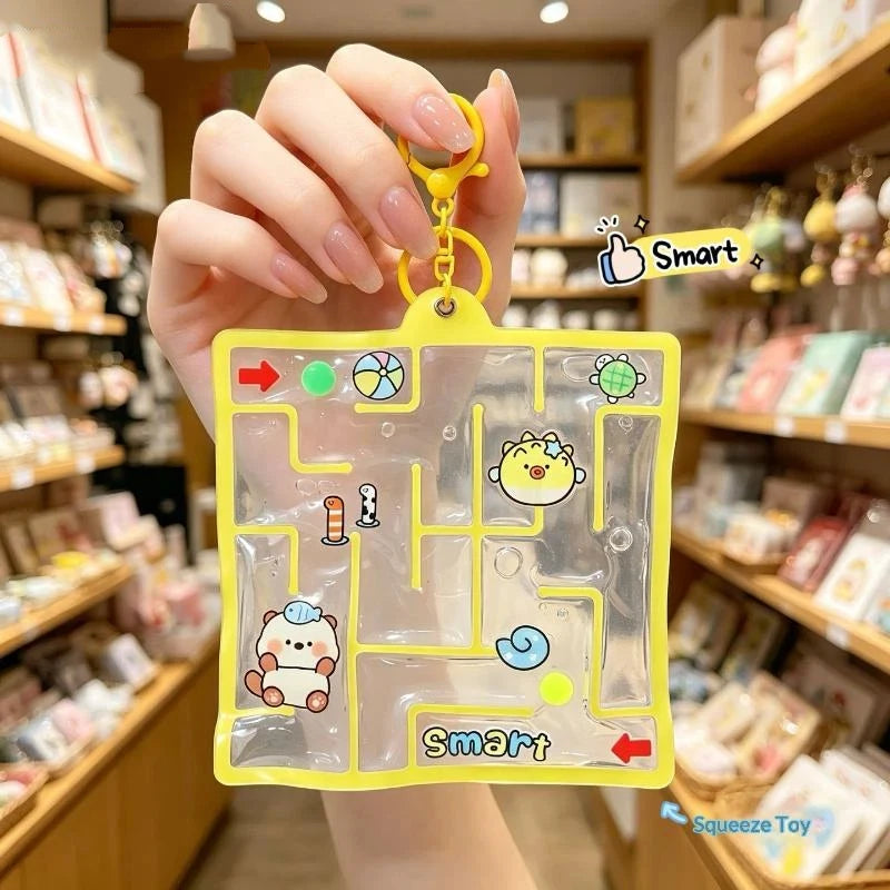 Water Bag Maze Squeeze Fidget Keychain Toy | Bulk Gifts Fidget Keychain Toy SPOT