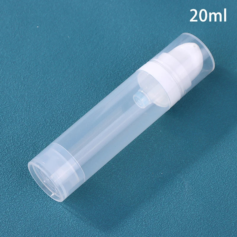 Vacuum Press Refillable Travel Bottles 5–50ml – BPA-Free Refillable Travel Bottle SPOT 20ml Transparent