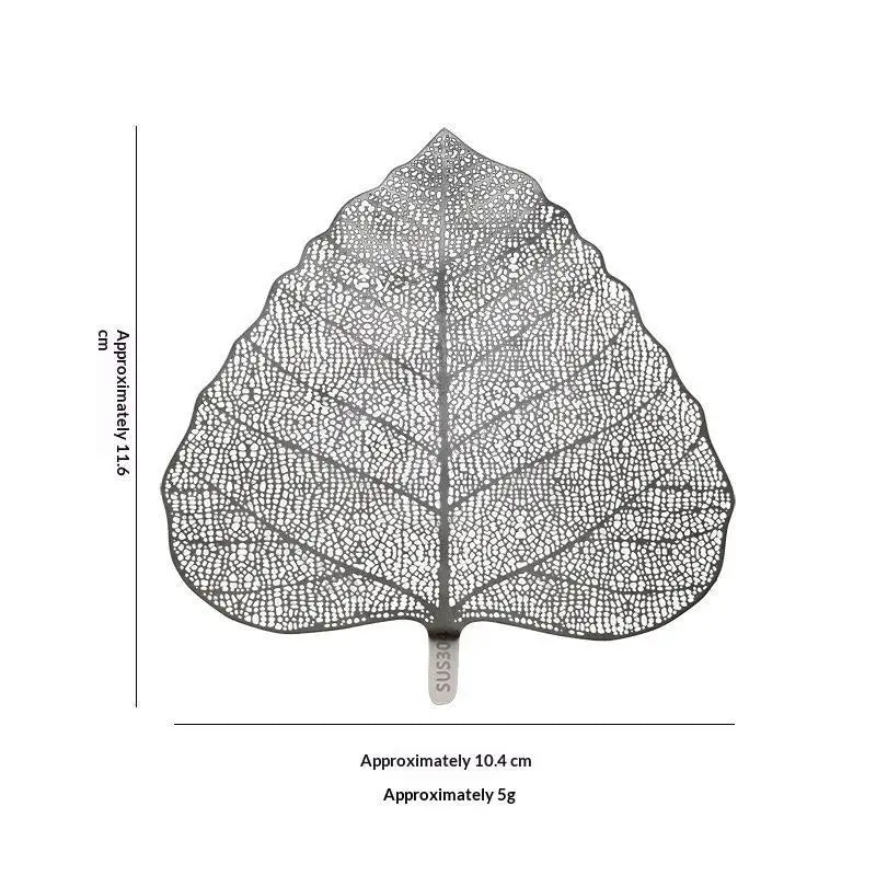 Bodhi Leaf Stainless Steel Tea Strainer – Iridescent Infuser Tea Strainer SPOT A5