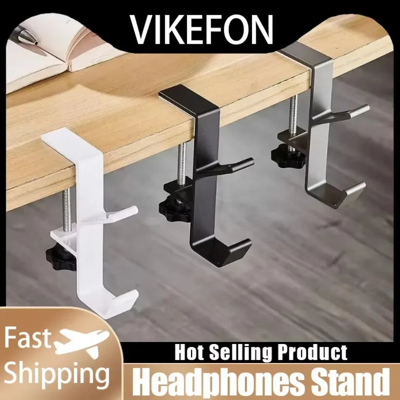 VIKEFON Metal Headphone Stand & Table Side Hanging Hook Headphone Stand SPOT