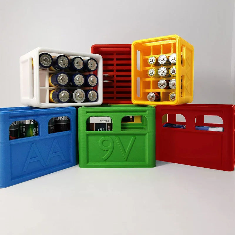 Stackable Battery Organizer Box – AA AAA 9V CR2032 CR2025 Battery Storage Box SPOT