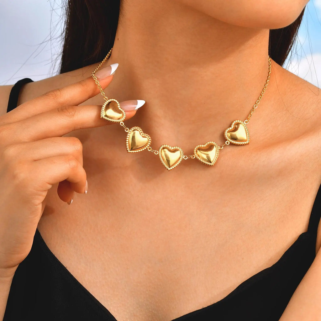 18k Gold Heart Pendant Necklace – Waterproof Stainless Steel Heart Pendant Necklace SPOT