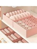 3-Pack Underwear Drawer Organizer – Multi-Compartment Storage Box Drawer Organizer Set SPOT 3pcs pink