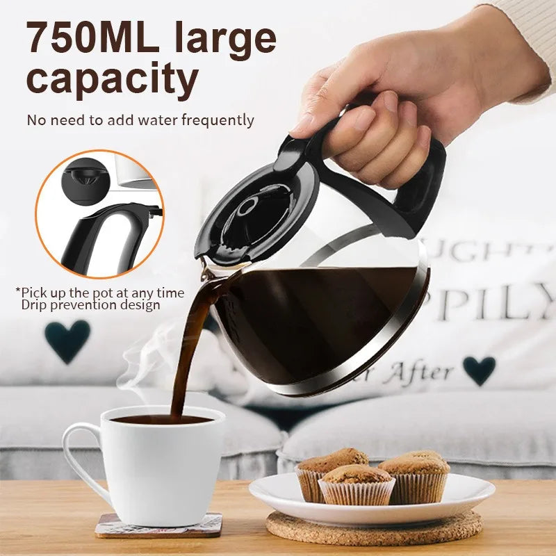 DUTRIEUX 750ml Automatic Drip Coffee Maker | Coffee Pot Drip Coffee Maker SPOT