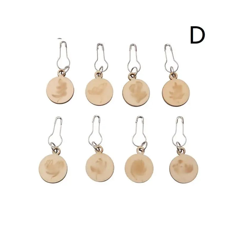 Wooden Knitting Gauge Ruler & Locking Stitch Markers Set Knitting Craft Tool SPOT D